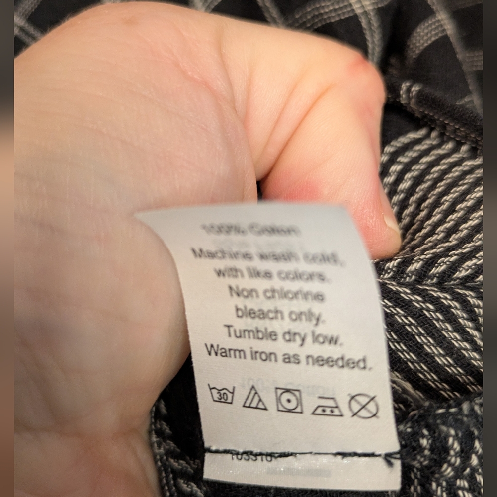 Madewell Black Checkered Blouse with Tie Sleeves - Picture 5 of 5